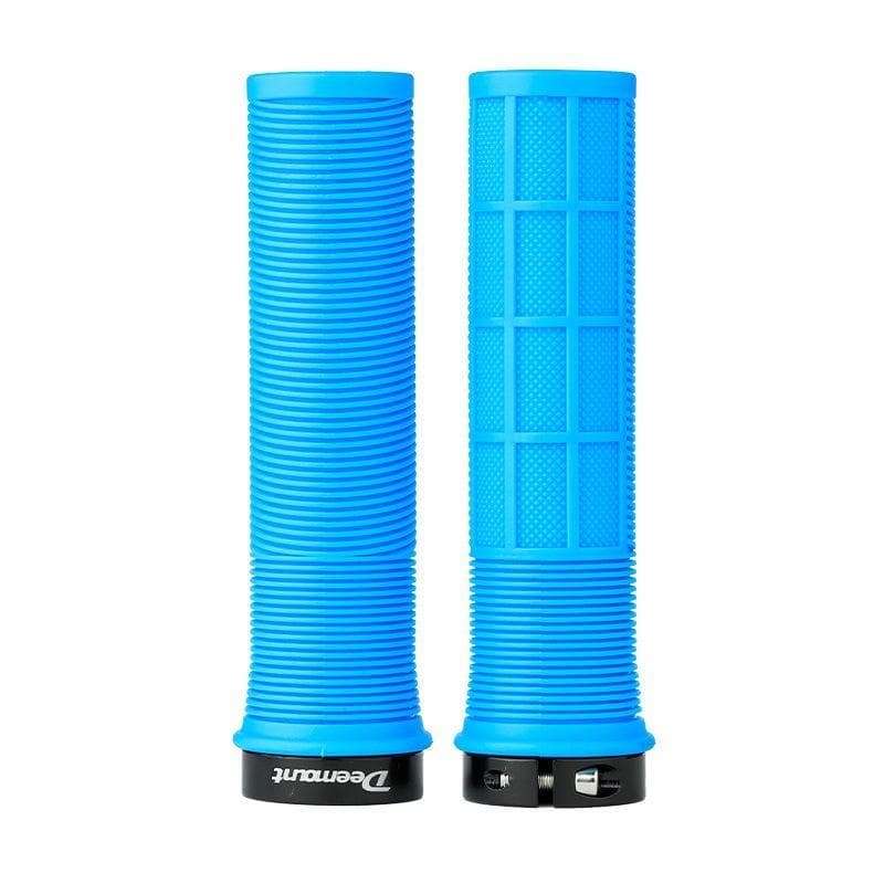 A Pair of Mountain Bike Accessories Bicycle Handle Cover Color TPR Silicone Bicycle Antiskid Pair Handle Straight Handle blue