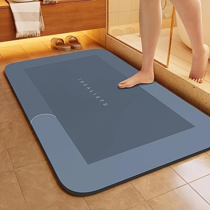 Super Absorbent Diatomite Bath Mat - Non-Slip, Quick-Dry, Soft Shower Carpet, Machine Washable for Bathroom, Bedroom, Kitchen and Laundry Room 40x60cm