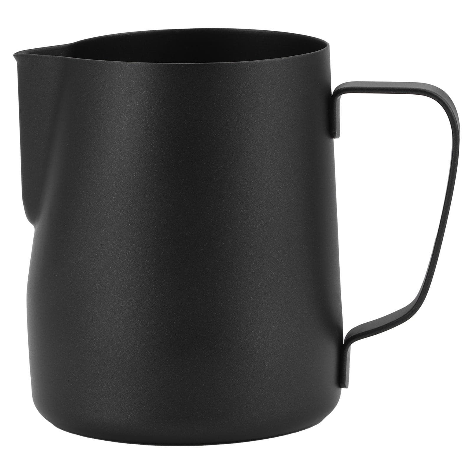 Milk Frothing Pitcher Japanese Style 304 Stainless Steel Coffee Cup Mug for Home Bar(600ML noir )