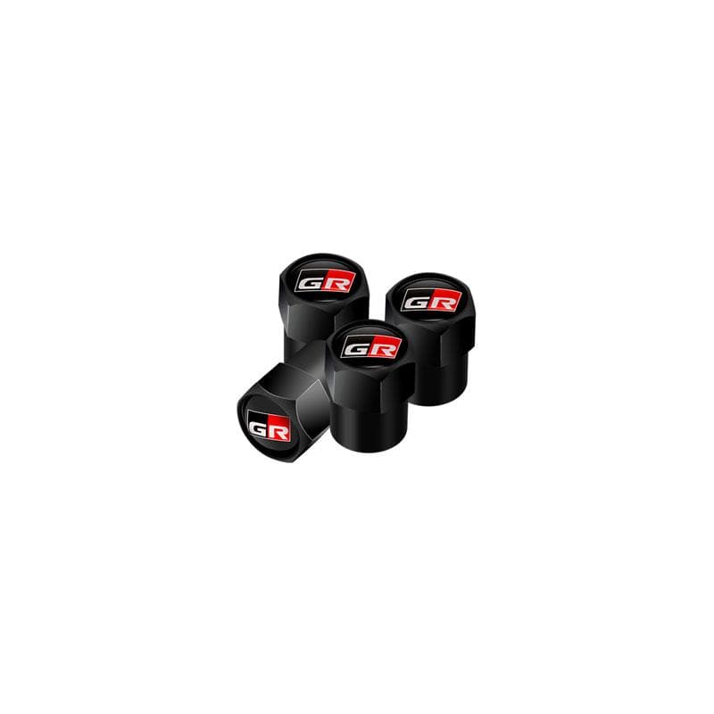 Car Styling 4Pcs GR Emblem Badge Metal Car Wheel Tire Air Valve Caps Stem Cover For Corolla Camry Yaris Prius Rav4 Decor
