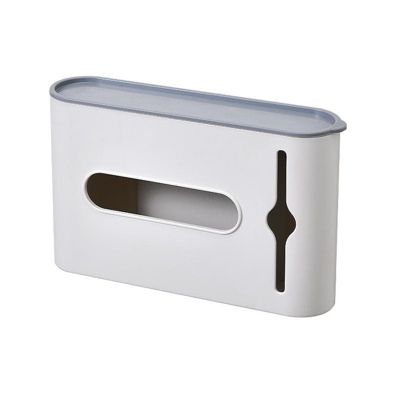 Trash Bags Storage Box Wall Mounted Plastic Garbage Bag Dispenser Waste Bag Holder Removable Organizer For Bathroom Kitchen white