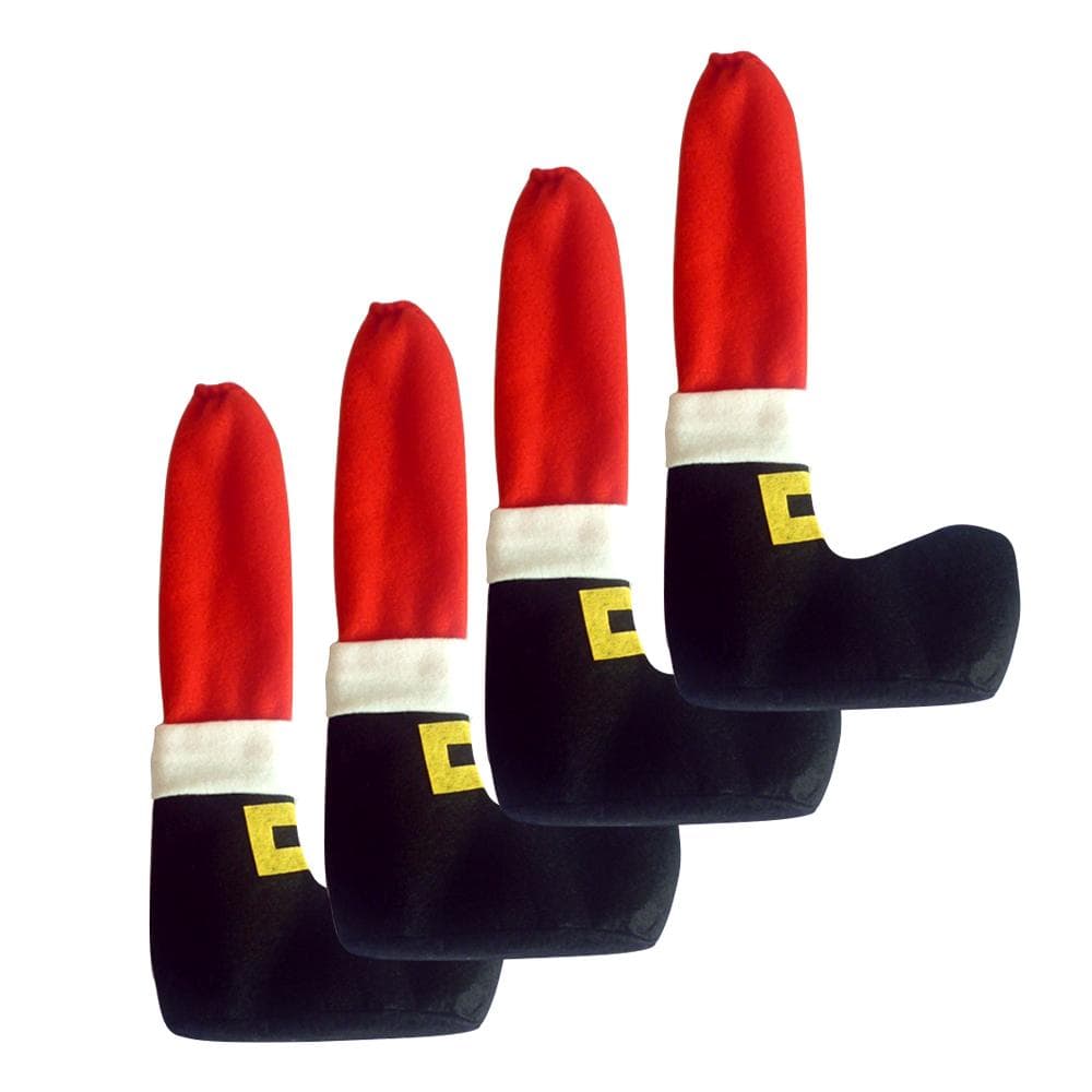 4Pcs Set Elf Santa Chair Table Leg Covers Christmas Table Decoration Novelty 1