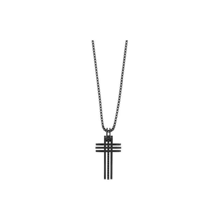 Swarovski Bengal Cross Pvd Metal Necklace Men necklaces Black 5070473 Box+Shopping Bag