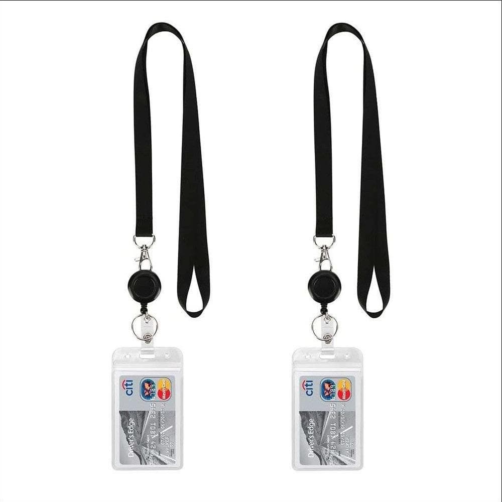Vertical waterproof ID card holder or horizontal waterproof ID card holder lanyard easy-pull buckle
