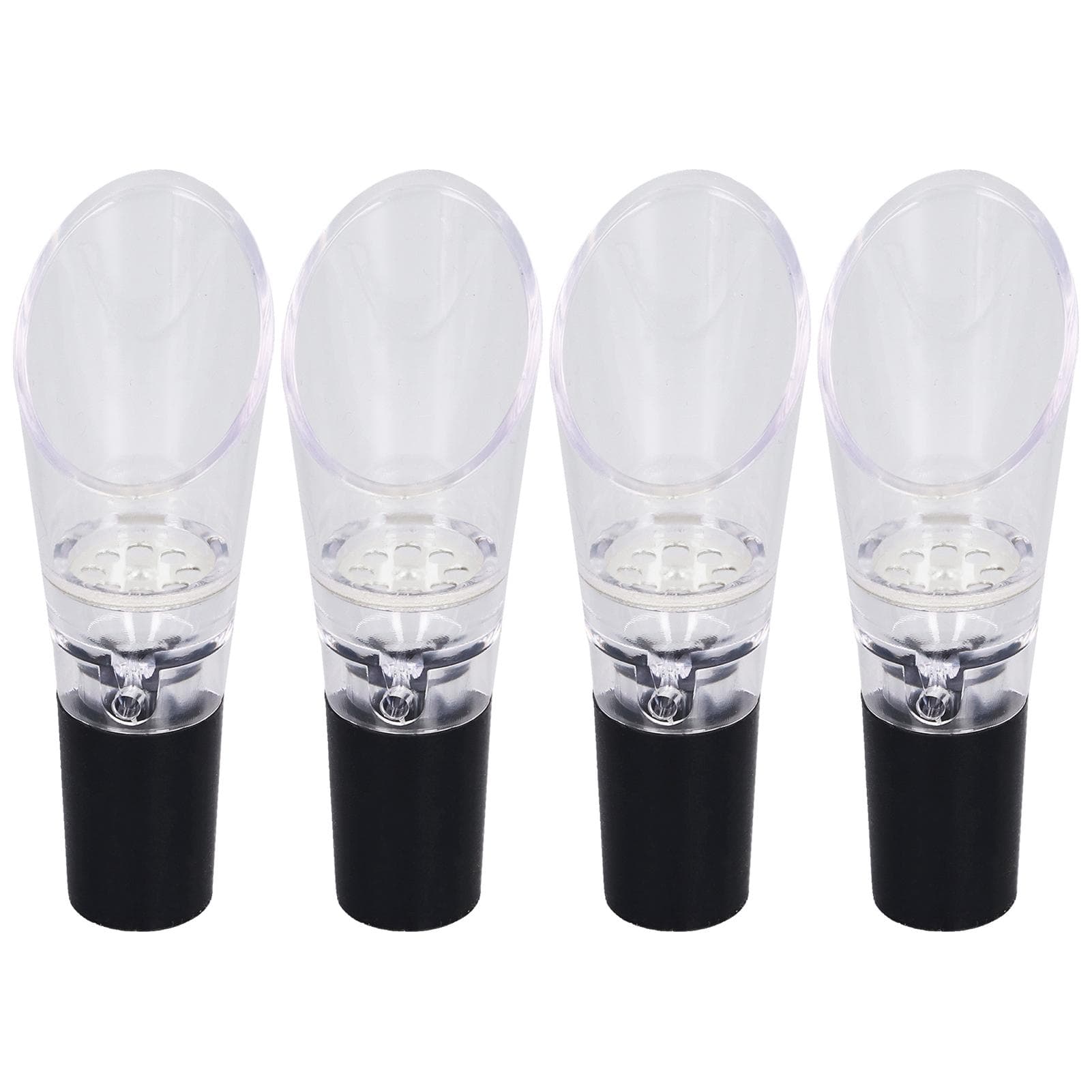 4PCS Wine Aerator Pourer PC Eco Friendly Decanter Spout Bar Accessories for Household PartySilver silver