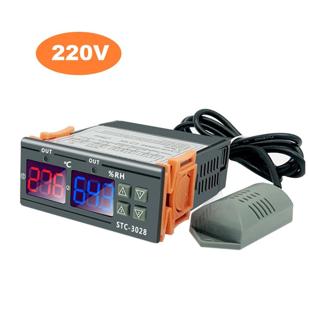 STC-3028 Digital Temperature Humidity Controller Meter Intelligent Thermostat Humidistat 220V