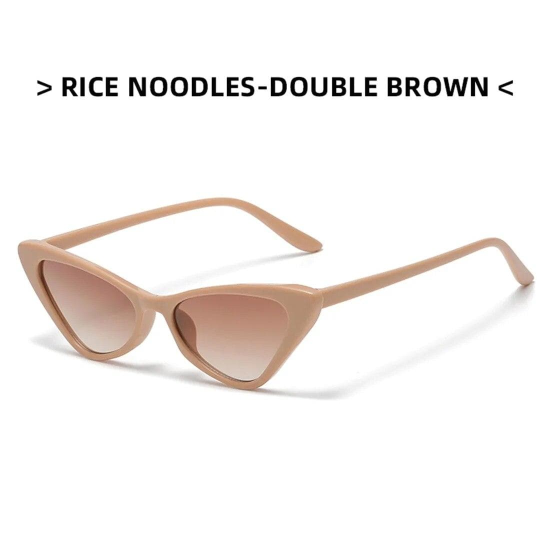 New Outdoor Goggles Fashion Vintage Cat Eye Sunglasses Women Small Frame Sunglasses Trendy Streetwear Uv400 Protection Eyewear