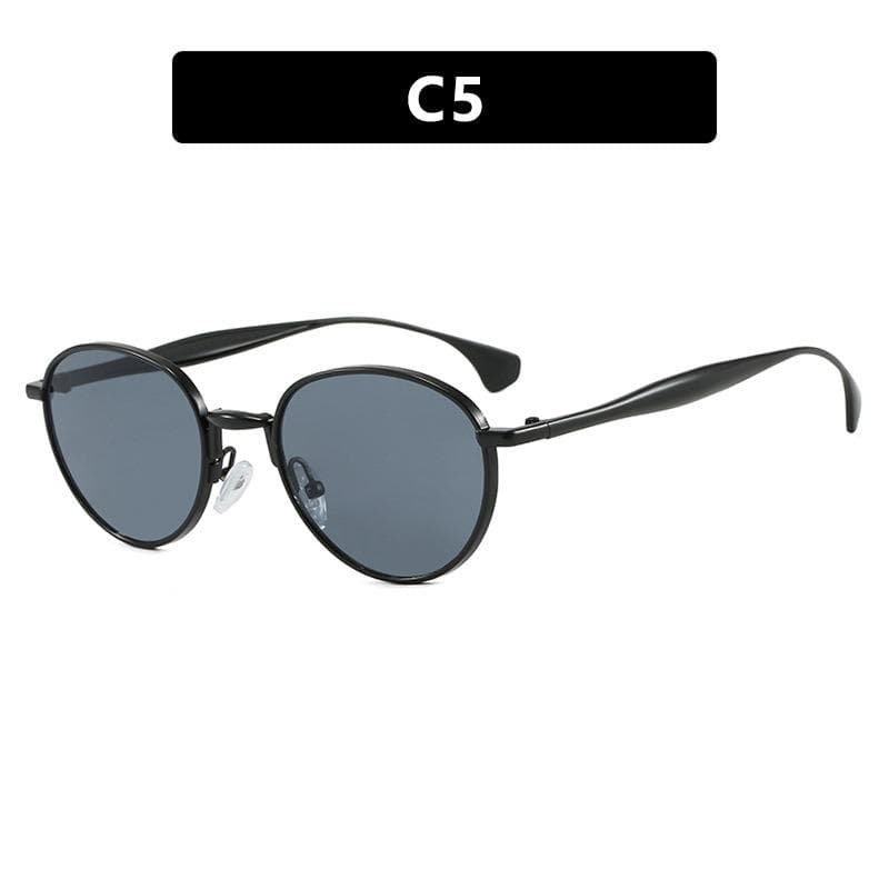 Round Small Frame Sunglasses Metal New European and American Fashion Trendy Women Stylish Eyewear