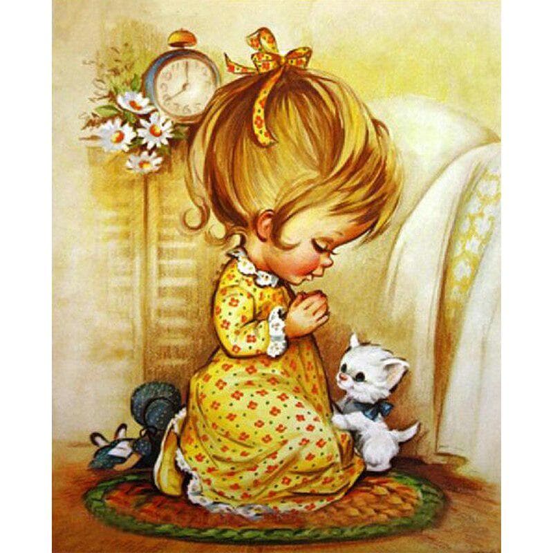 Diamond Painting Flower Girl diamond Painting Rhinestone,diamond Embroidery 20X30CM