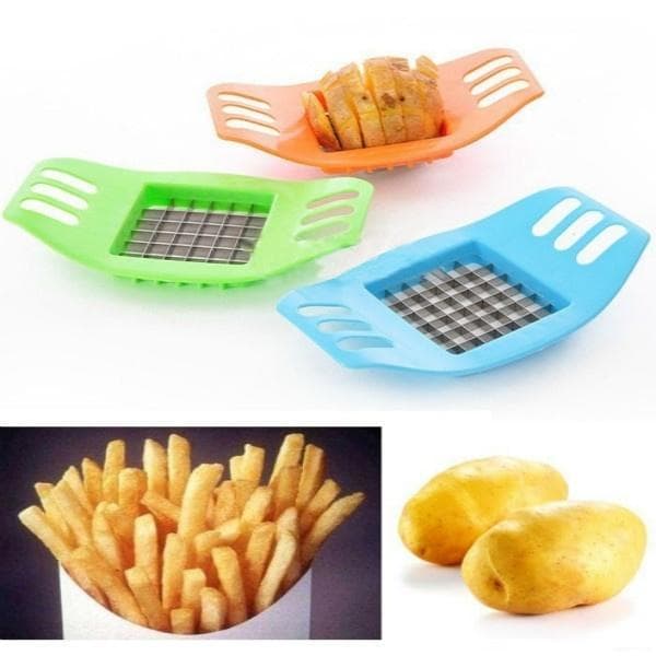 New Stainless Steel potato Cutting Device Square Slicers Cut Fries Device Random Color