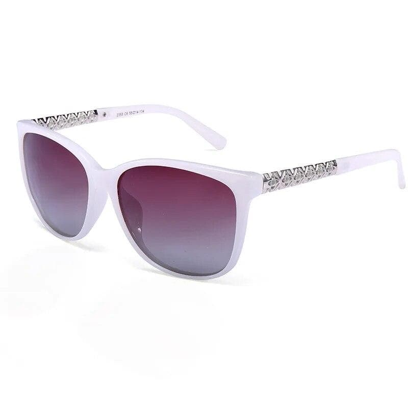 Fashion Polarizing Sunglasses For Women Unique Designed UV 400 Sun Glasses Outdoor Eyewear white
