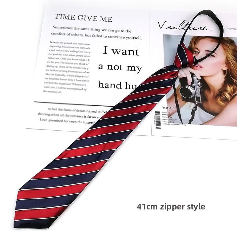 Unisex School Tie With Arrow Style Design And Adjustable Clip For Childrens Graduation StyleB