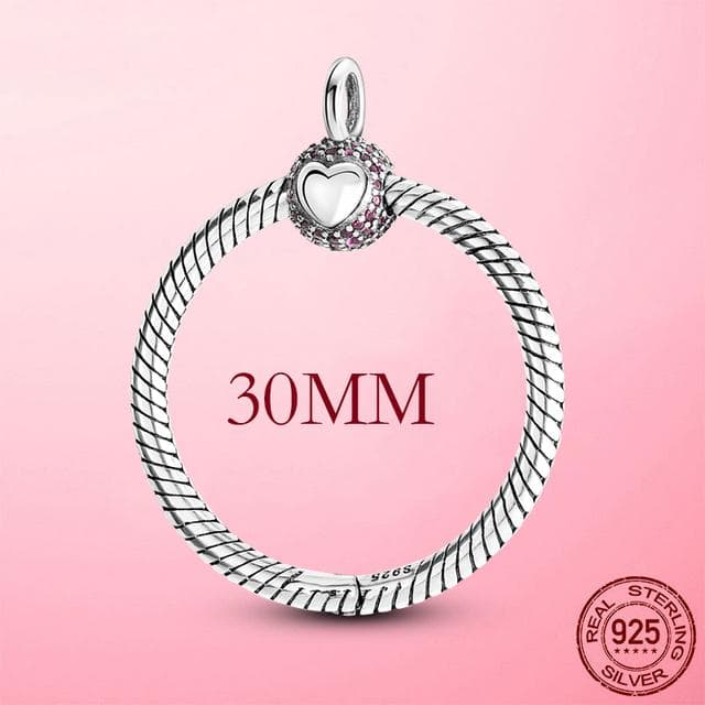 Original 925 Sterling Silver O Pendant Clasp Fits ME Series Bead Charm Rose Gold DIY for Women Jewelry Gifts