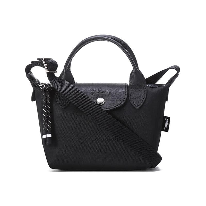 Longchamp Le Pliage Energy 17 Foldable Zipper Nylon Canvas Shoulder Crossbody Mini Bag Women bags Black 1500HSR001 Basic Set (Bag)