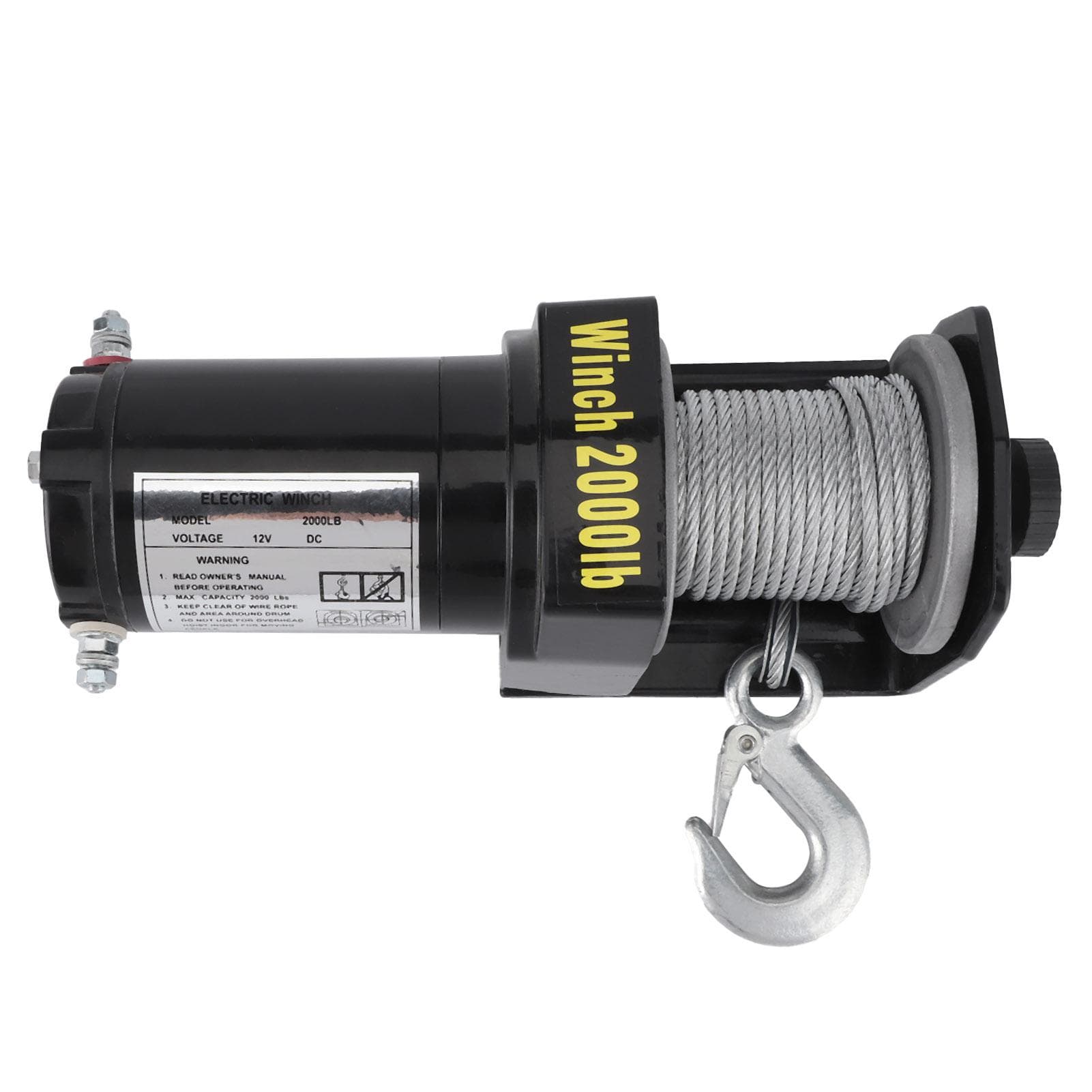 12V Electric Winch 2000lbs Load Capacity Remote Control High Efficiency Winch for ATV UTV Car Truck