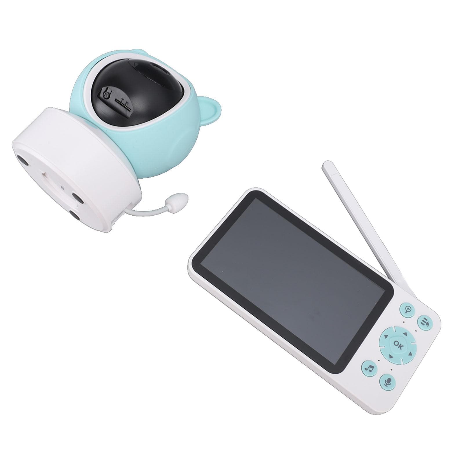 Baby Monitor Wifi 1080P 5inch IPS Screen 2 Way Talk Lullaby Playing Temperature Humidity Detection EU Plug