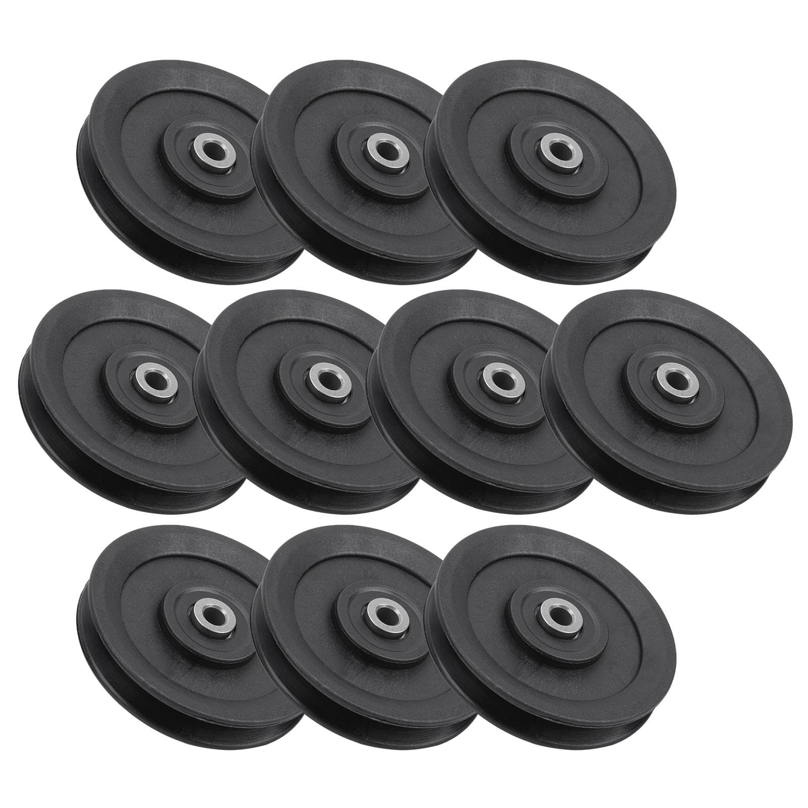 10pcs 115mm Nylon Fitness Bearing Pulley Home Gym Attachments Exercise Strength Training Accessory