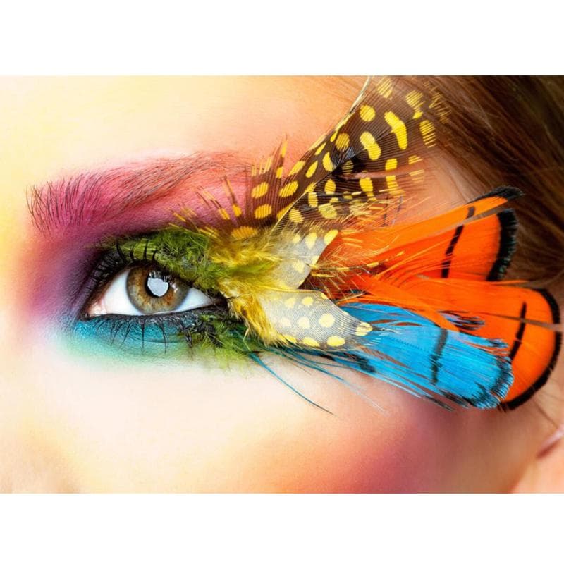 Diamond Painting Feather Eyelashes Beauty Diamond Embroidery Home Decoratin Accessories Rhinestones 20X30CM