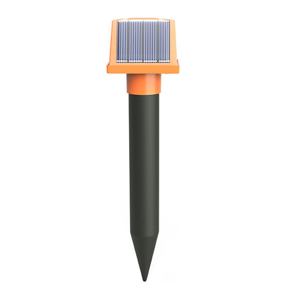 Mole Repeller Solar Powered Sonic Mole Deterrent Spikes Mice Snake Repellent IP66 Waterproof for orange
