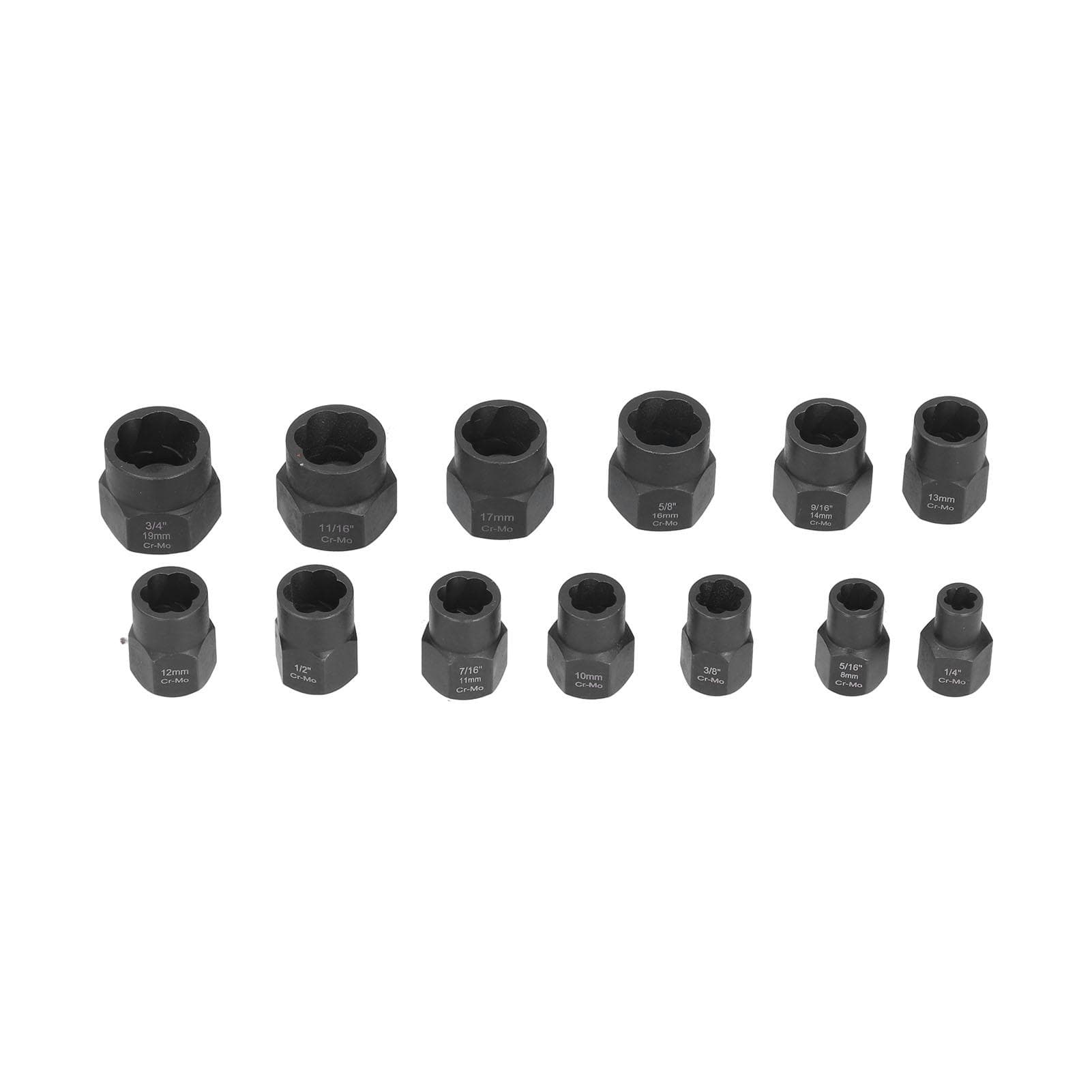 13 Piece Nuts Extractor Set Durable Impact Bolts and Nuts Remover with Storage Case for Remove