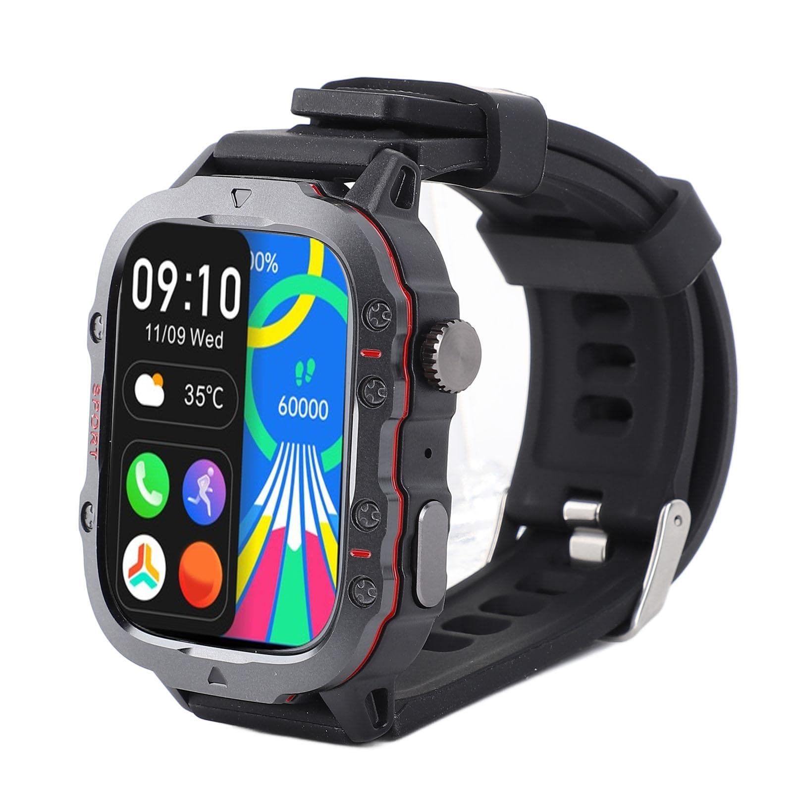Smart Watch 30m Water Resistant Smart Watch BT Sport Watch with 1.96 Inch TFT Full Touch Screen for black