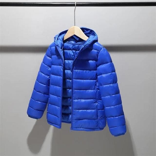 Children 2-12 years old down cotton jacket clothes for boys girls cotton padded clothes kids Warm Down Coats 4-5 blue
