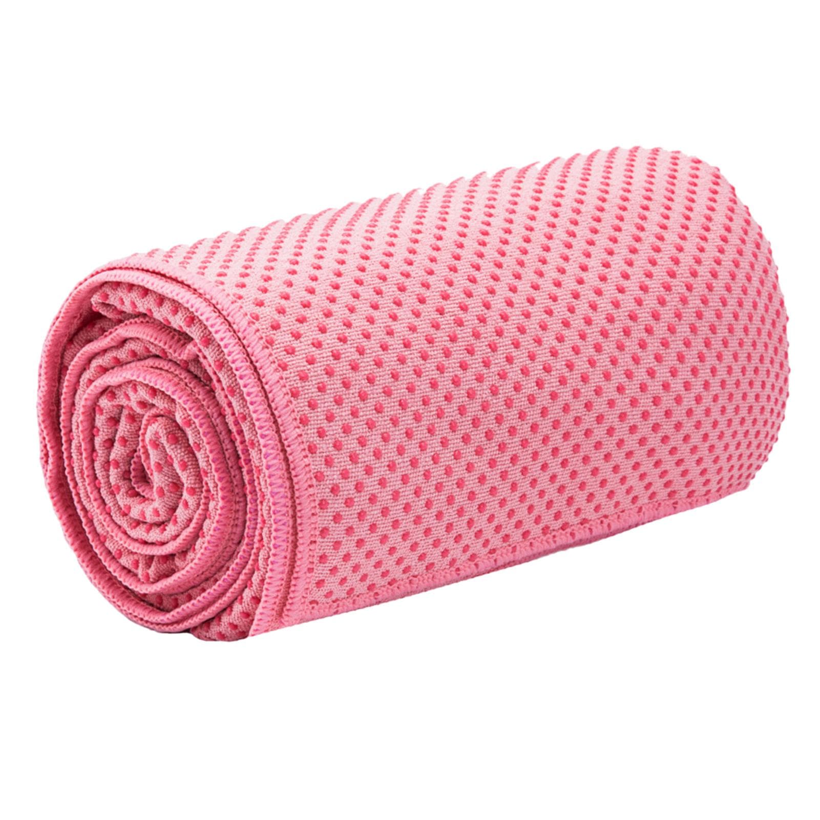 Microfiber Yoga Towel Skin-friendly Sweat-absorbent Anti-skid Machine Washable Yoga Classes Towel pink