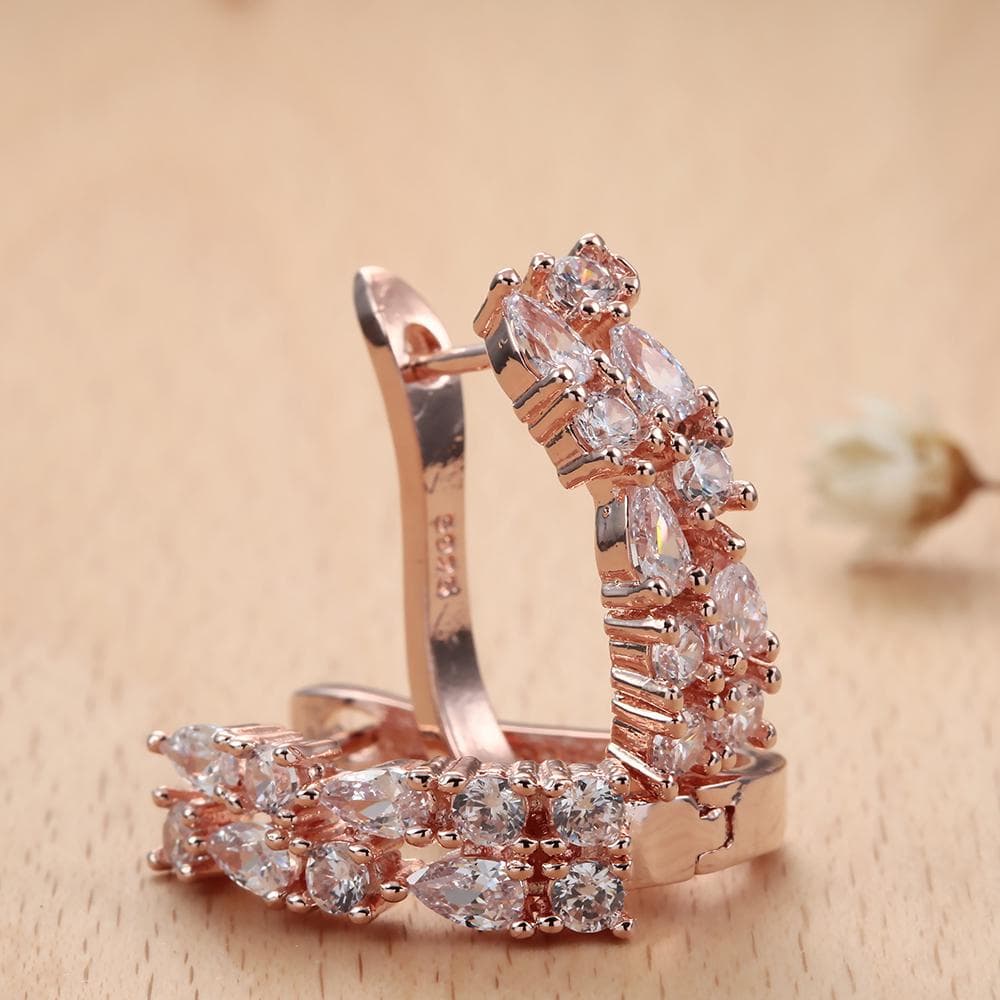 Jewelry Colorful Amethyst & Ruby Women's Silver Color Hoop Earrings (Color: Multicolor)