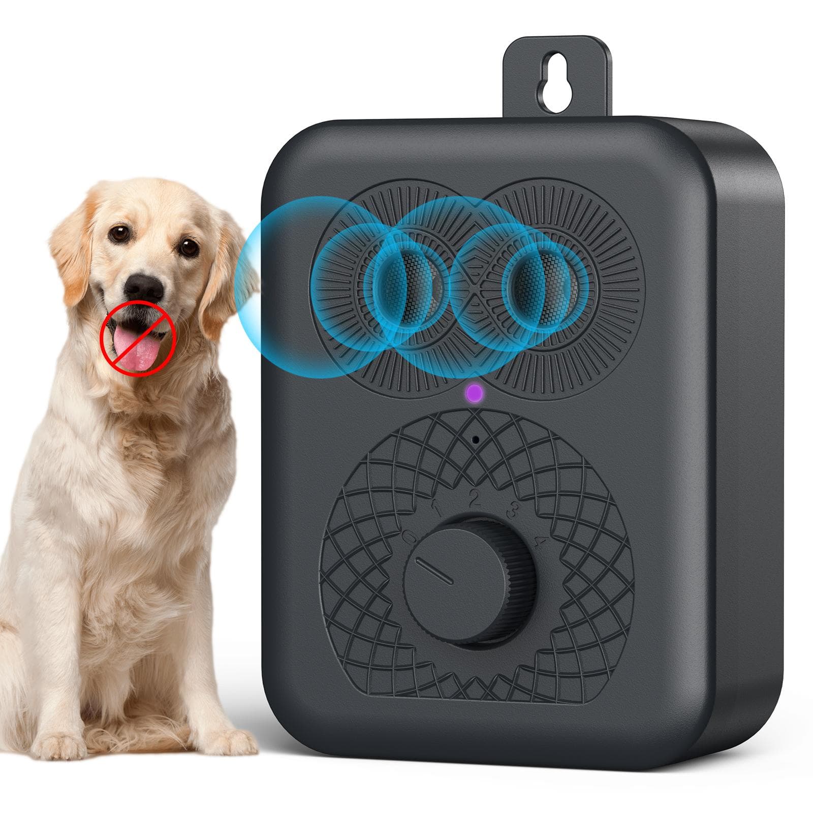 Ultrasonic Dog Repeller Dog Bark Deterrent Devices Rechargeable Portable Multifunctional Anti-Noise black