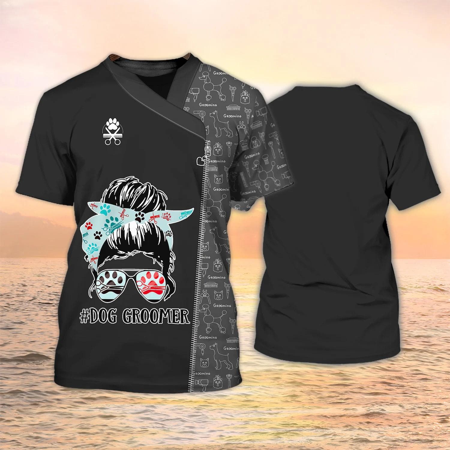 Pet Groomer T-Shirts Dog Cat Grooming 3D Print Streetwear Men Women Fashion Oversized T Shirt Cosplay Tees Tops Uniform Clothing M