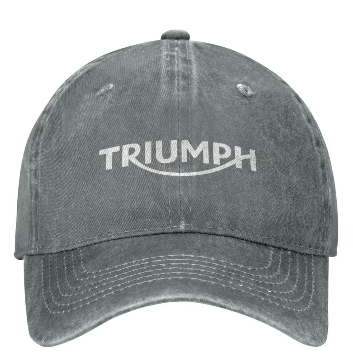 Racing Triumphed Washed Baseball Cap Motorcycle Casual Trucker Hat Summer Unisex Teens Outdoor Sun Sun protection Baseball Caps Adjustable gray