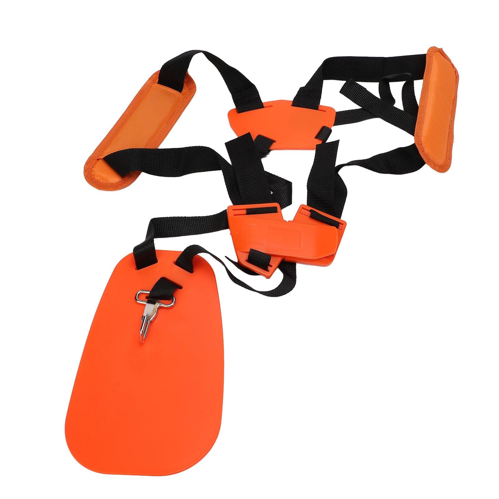 Trimmer Double Shoulder Strap Widened Thickened Adjustable Lawn Mower Harness Strap for Heavy Duty orange