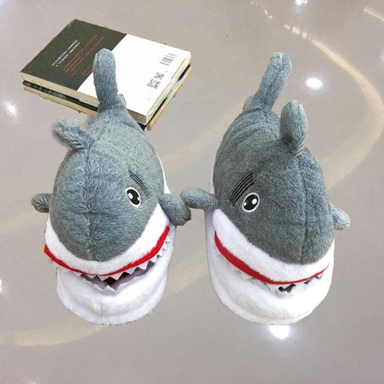 Cute Panda crocodile Anti-slip Shoes shark Unisex Winter Warm Indoor Cute Cartoon Plush Unicorn Bear Cat Cow Duck Rabbit Cosplay Slippers 35-43