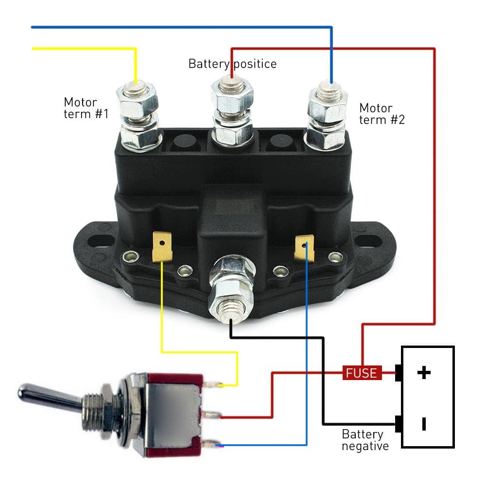 Relay Winch Motor Reversing Solenoid Switch 12 Volt