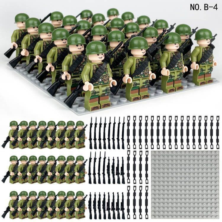 Phalanx Army Military Building Blocks Set 24pcs Small Particle Assembling Doll Toys
