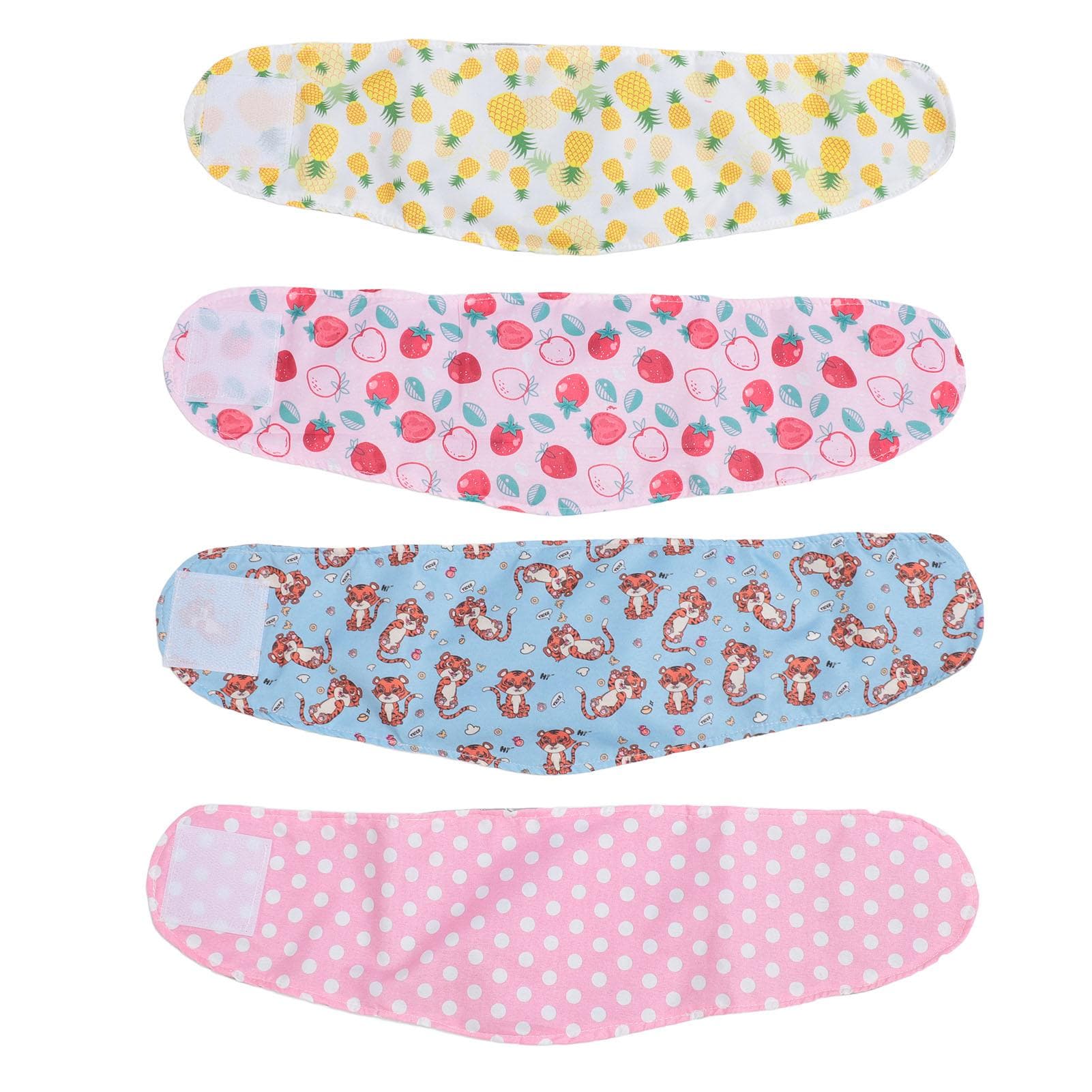 4pcs Washable Dog Diapers Male Reusable Soft Belly Bands for Dogs Puppy Nappies Wrap for Post L(for 6.5-9kg)
