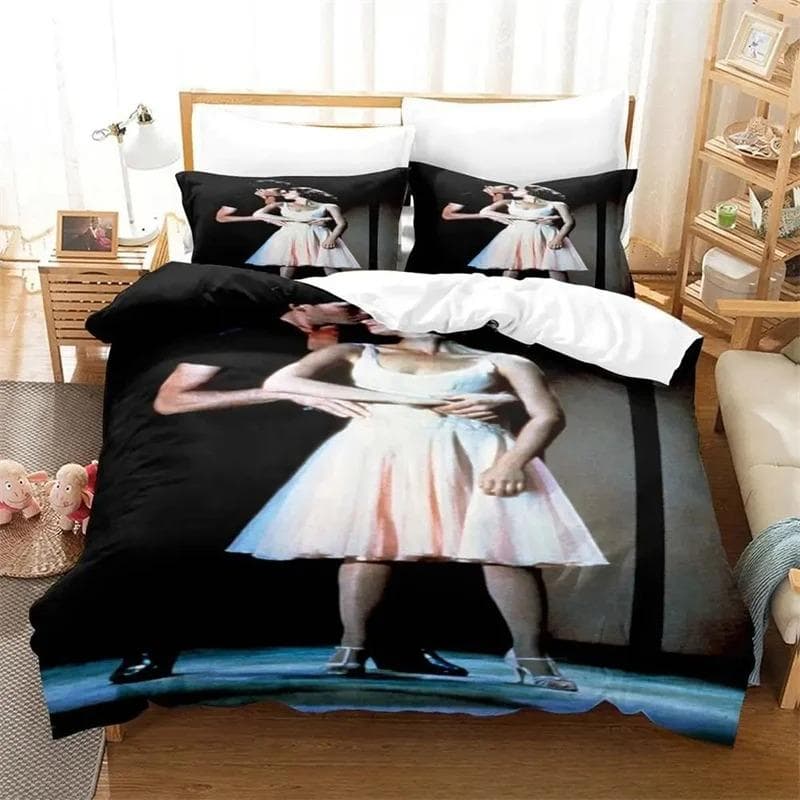 3D Print Dirty Dancing Bedding Set,Duvet Cover Comforter Bed Set Quilt Cover Pillowcase,King Queen Twin Size Boys Girls Adults US Queen 228x228cm