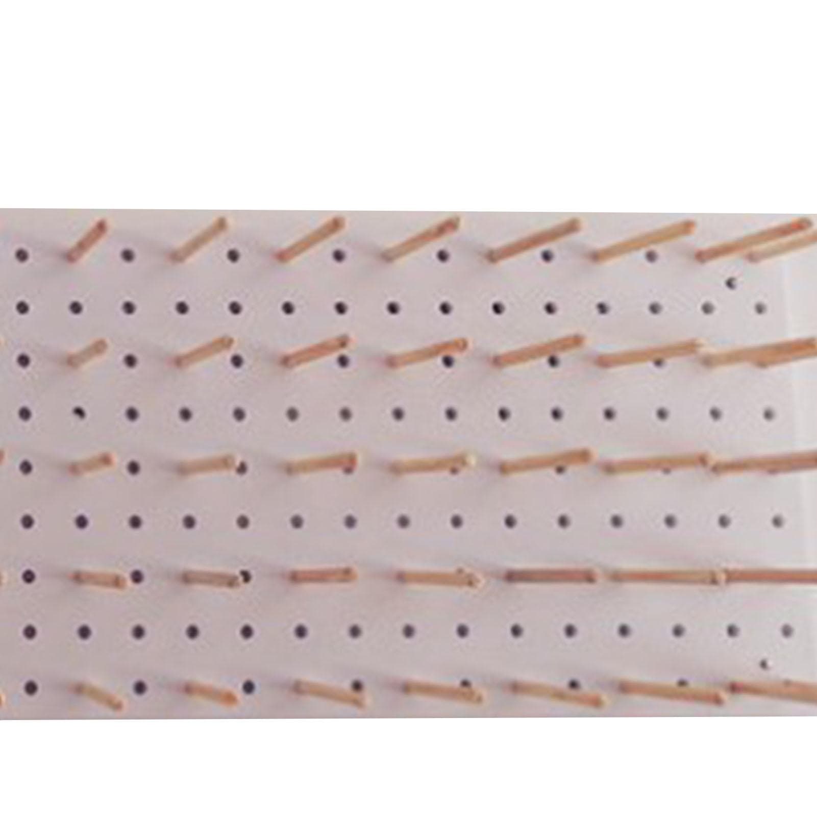 Self Adhesive Sewing Pegboard with 25 Wood Hook 11.8x11.8in Multifunctional Pegboard Organizer