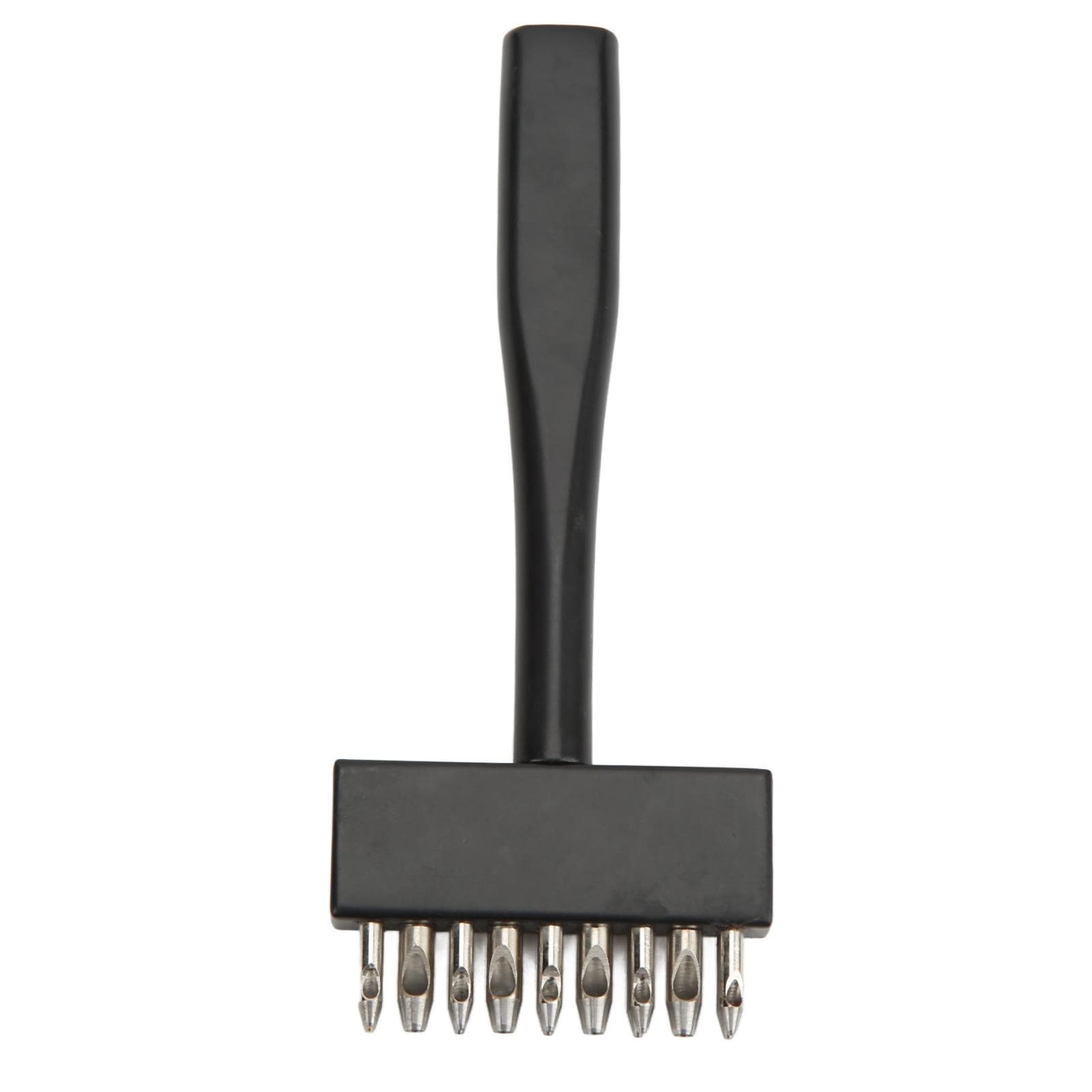 Leather Hole Punch Bullock Style Glossy Handle Impact Resistance Alloy Material DIY Making Sewing