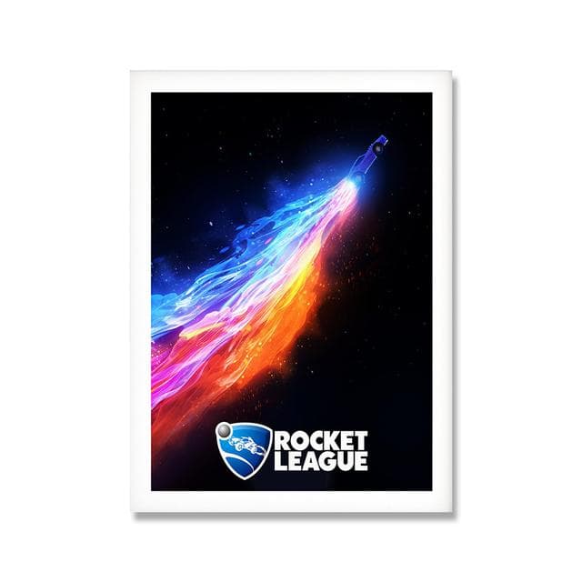 Rocket League Game Poster Room Decor Video Game Neon Car Prints Wall Art Modern Boy Room Living Room Home Decor Canvas Painting 21X30cm No Frame