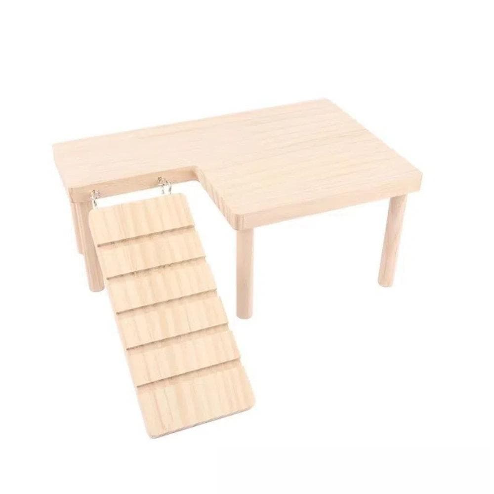 Easy to Install Wooden Ladder Platform Hamster Pet Climbing Toy New Playground  for Small Pets A-Large