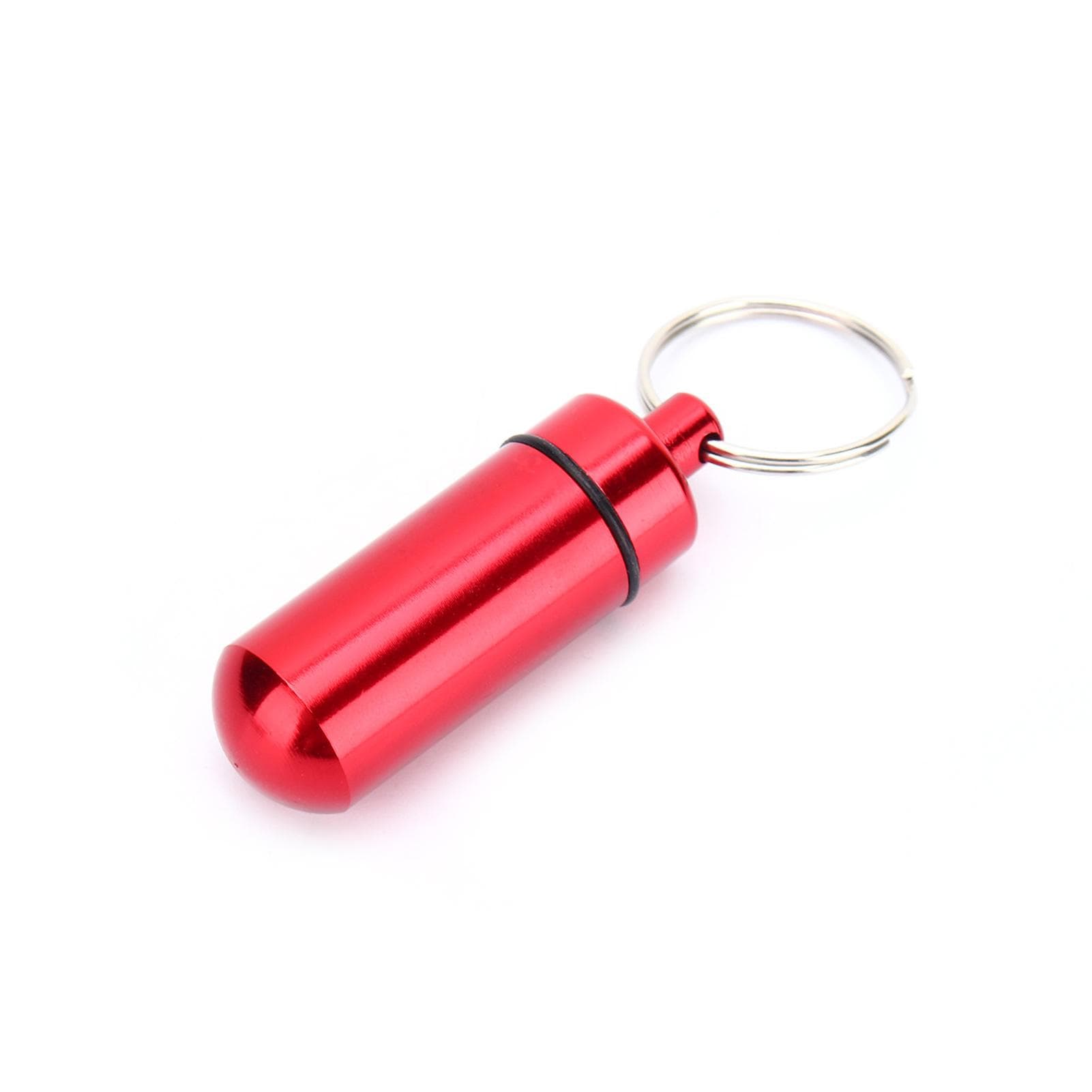 Portable Travel Pill Box WaterProof Mini Blue Aluminum Keychain Tablet Pill Storage Box Case