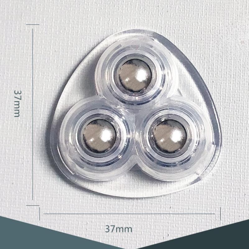 Three Bead Universal Wheel No Drilling Silent Wear-resistant Load-bearing Small Household Pulley 4 PCS transparent