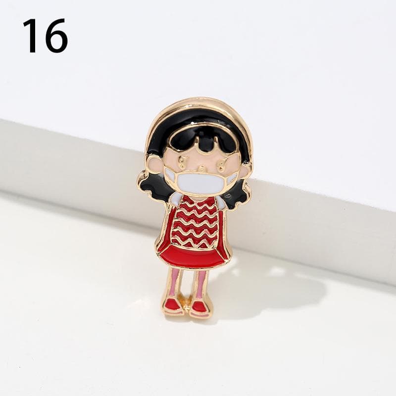 Nurse Hospital Medical Brooches Stethoscope Colorful Heartbeat Shape Enamel Jewelry Doctor Cute 16