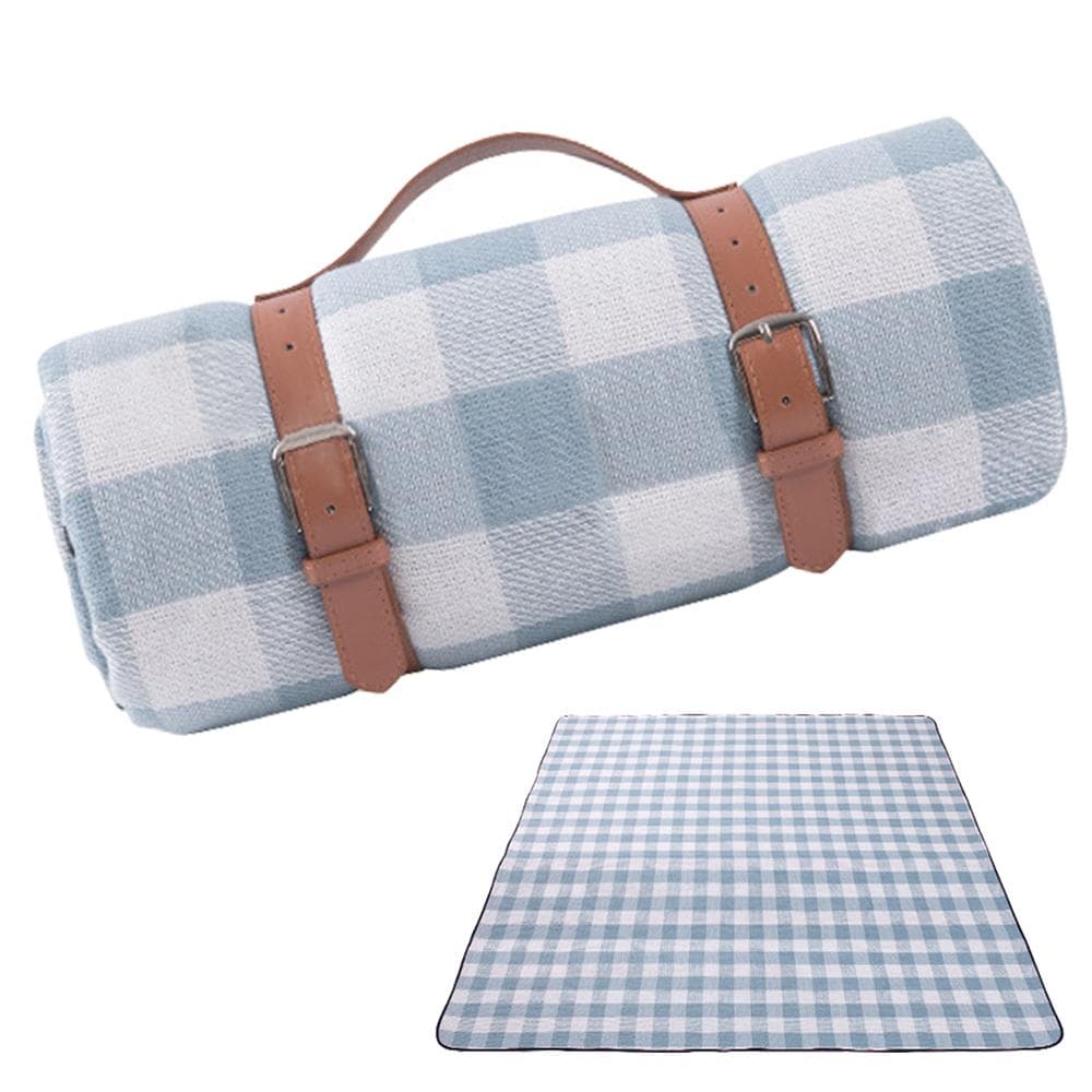 Picnic / Beach Blanket Extra Large Waterproof Washable 3 Layer Thick Soft Skin-friendly Foldable blue