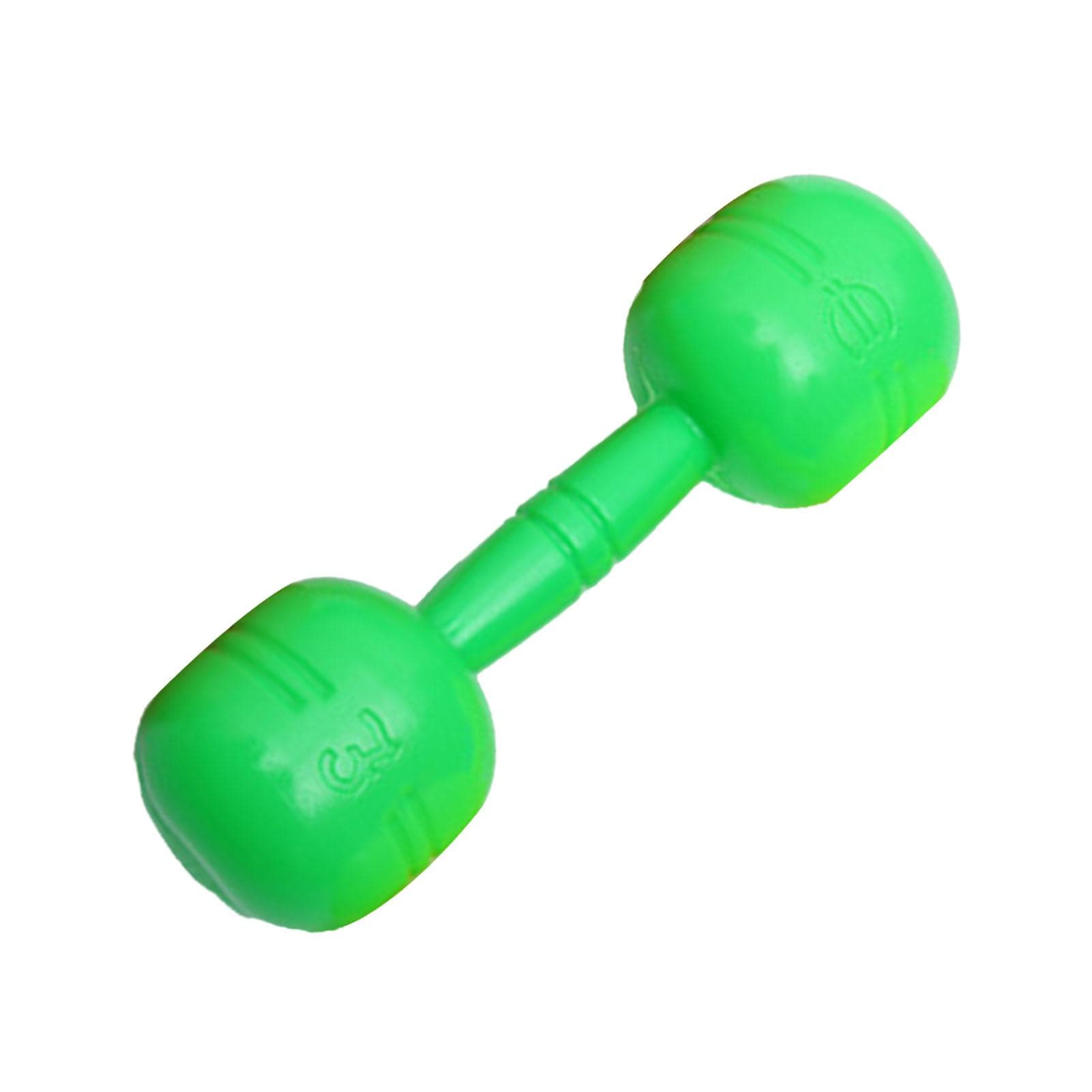 Kids Plastic Hand Dumbbells Safe Interesting Exercise Barbell Children Exercise Fitness Sport Toy green