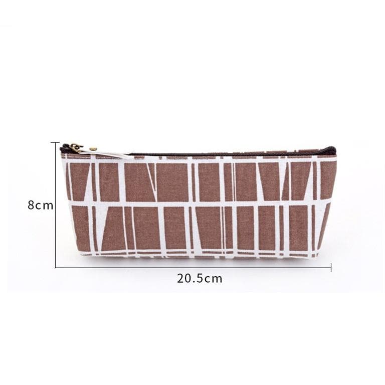 Kawaii Canvas Pencil Case Korean Stationery Pencil Bags For Girls Gift School Supplies coffee