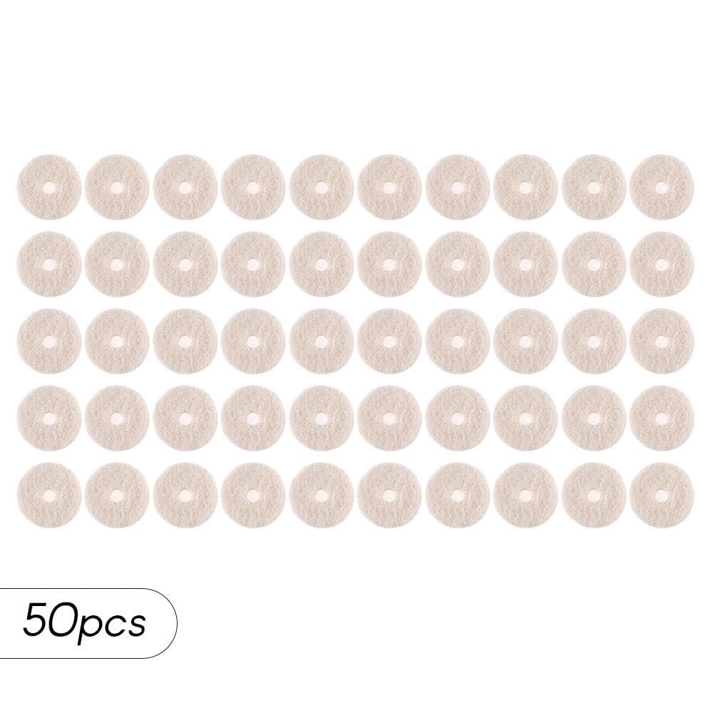 50pcs Guitar Strap Felt Button Washers Locks Blocks Guitar Parts Accessories white