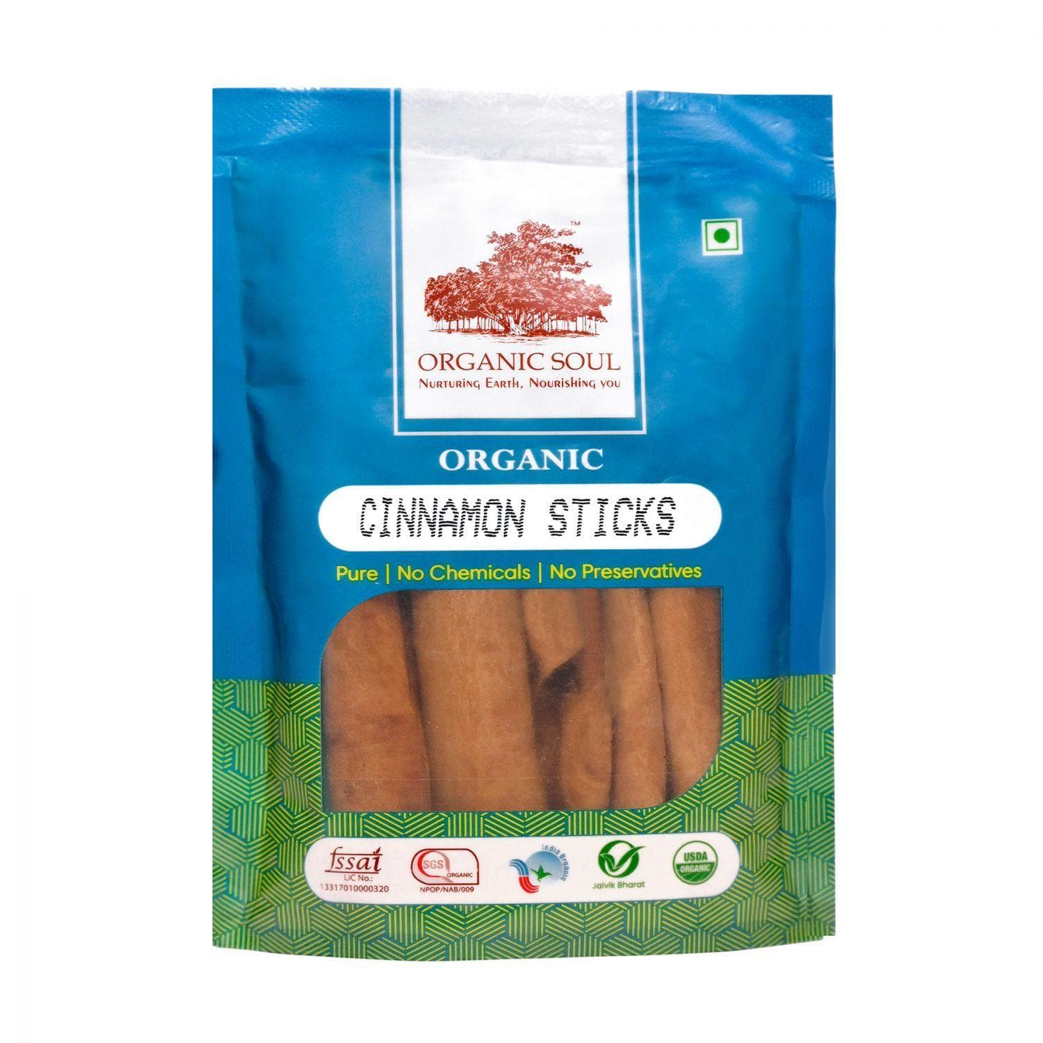 Organic Cinnamon Sticks (50 g), Organic Cinnamon Sticks, Organic Soul 1x50g