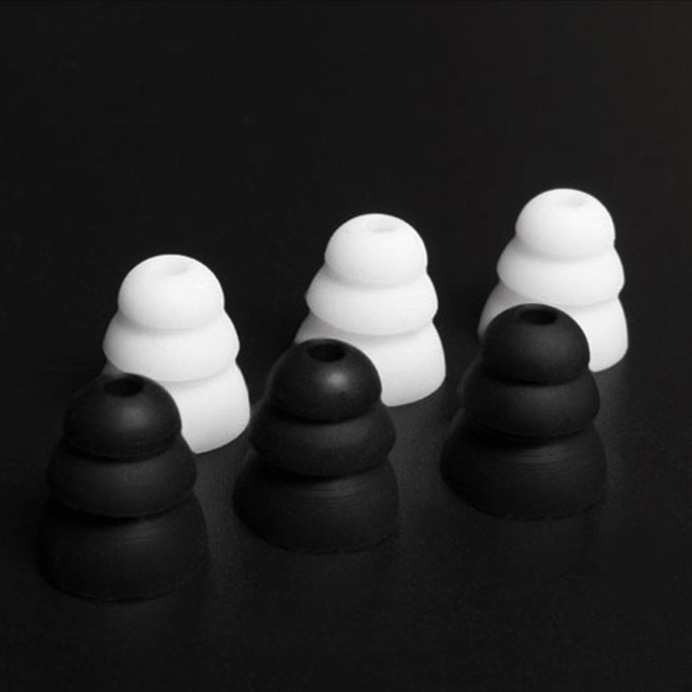 3 Pairs Three-Layer Silicone Replacement Ear Tips Earbuds For In-Ear Earphone 3.8mm